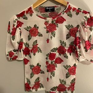 Small sheer crop top